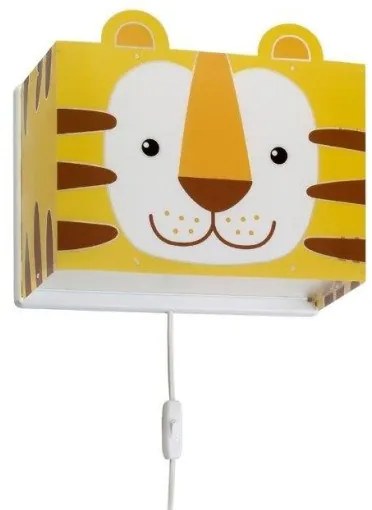 Παιδικό Φωτιστικό Τοίχου 64568 Tiger Ango Dalber-64568-Κίτρινο 64568