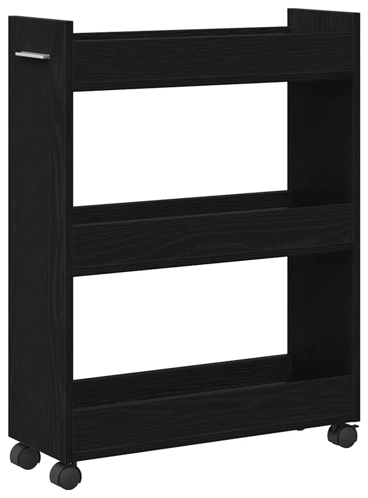 vidaXL Ντουλαπιού Μαύρη δρυς 60 x 22 x 79 εκ Επεξεργασμένο ξύλο
