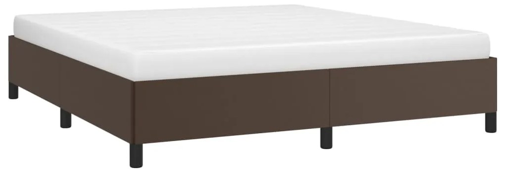 vidaXL Πλαίσιο Κρεβατιού Καφέ 160x200 εκ. από Συνθετικό Δέρμα