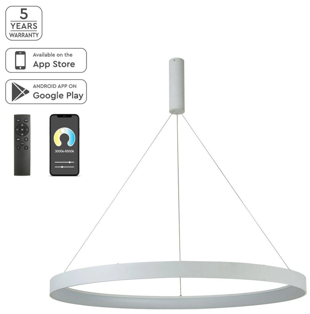 Γραμμικό Φωτιστικό SE LED SMART 100 AMAYA PENDANT WHITE Δ5 - 77-8143 - 51W - 100W - 77-8143