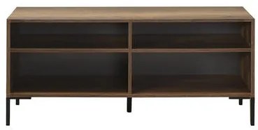 Έπιπλο τηλεόρασης σε χρώμα καρυδί/μαύρο 120x43x53