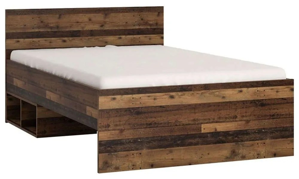 Κρεβάτι Nebraska (Για Στρώμα 120x200cm) 161325859 125,3x204,8x80,5cm Old Style Brown  Semi-double