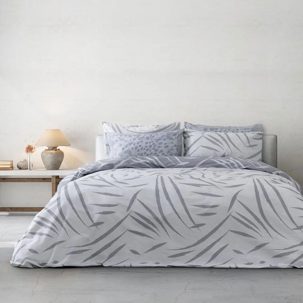Σεντόνια Malik Με Λάστιχο (Σετ 4τμχ) Grey Nima Υπέρδιπλo 160x232cm 100% Βαμβάκι