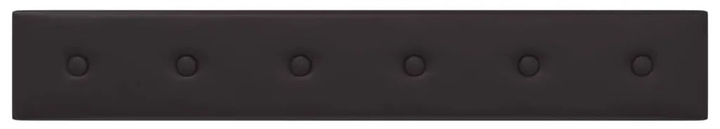 vidaXL Πάνελ Τοίχου 12 τεμ. Μαύρα 90 x 15 εκ. 1,62 μ² Συνθετικό Δέρμα