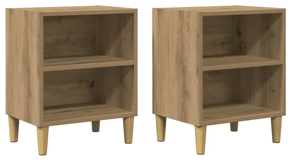 vidaXL Κομοδίνα 2 τεμ. 40x30x50 εκ. από Επεξεργασμένο Ξύλο