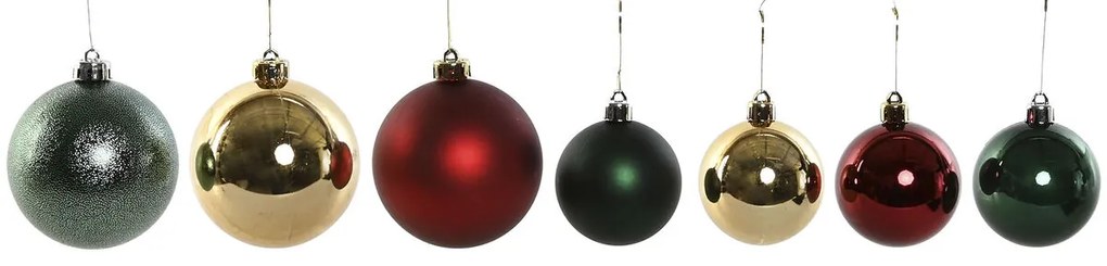 Χριστουγεννιάτικες μπάλες Home ESPRIT Κόκκινο Πράσινο πολυαιθυλένιο 25 x 25 x 25 cm (41 Τεμάχια)