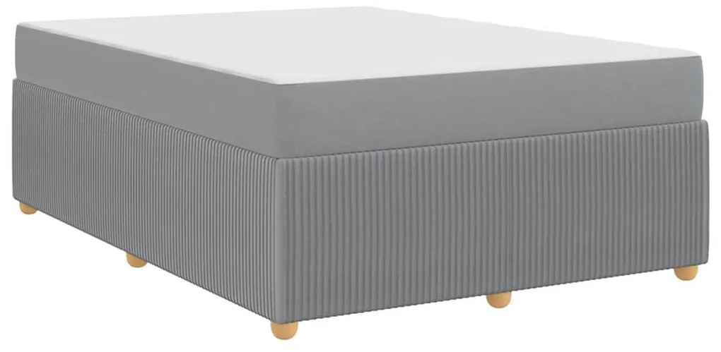 vidaXL Σκελετός Κρεβατιού Άλλο Ανοιχτό γκρι 140 x 200 cm ύφασμα