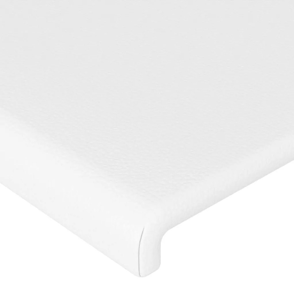 Κεφαλάρι με Πτερύγια Λευκό 163x16x118/128 εκ. Συνθετικό Δέρμα - Λευκό