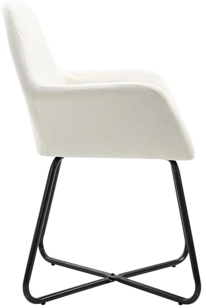 vidaXL Καρέκλες Τραπεζαρίας 6 τεμ. Κρεμ Υφασμάτινες