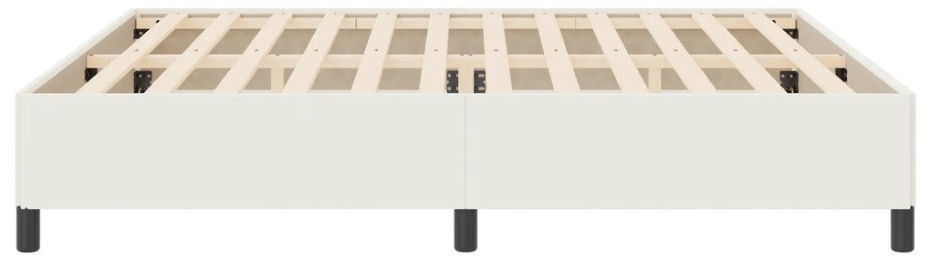 vidaXL Κρεβάτι Κρεμ 200x200 εκ. από υφασμάτινο καναπέ