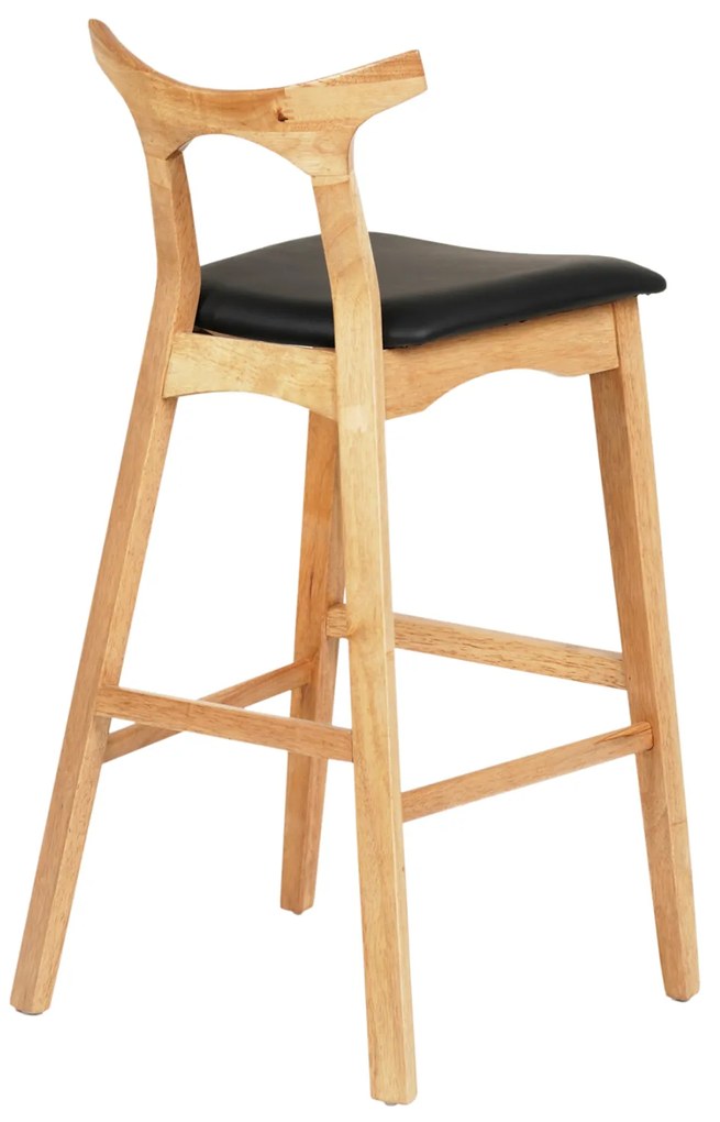 ΣΚΑΜΠΟ ΜΠΑΡ USOPP HM9951.01 RUBBERWOOD ΣΕ ΟΑΚ-ΜΑΥΡΟ PU 43x41x100Υεκ.