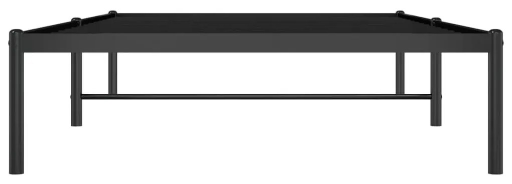 vidaXL Μεταλλικό πλαίσιο κρεβατιού Μαύρο 100x190 cm