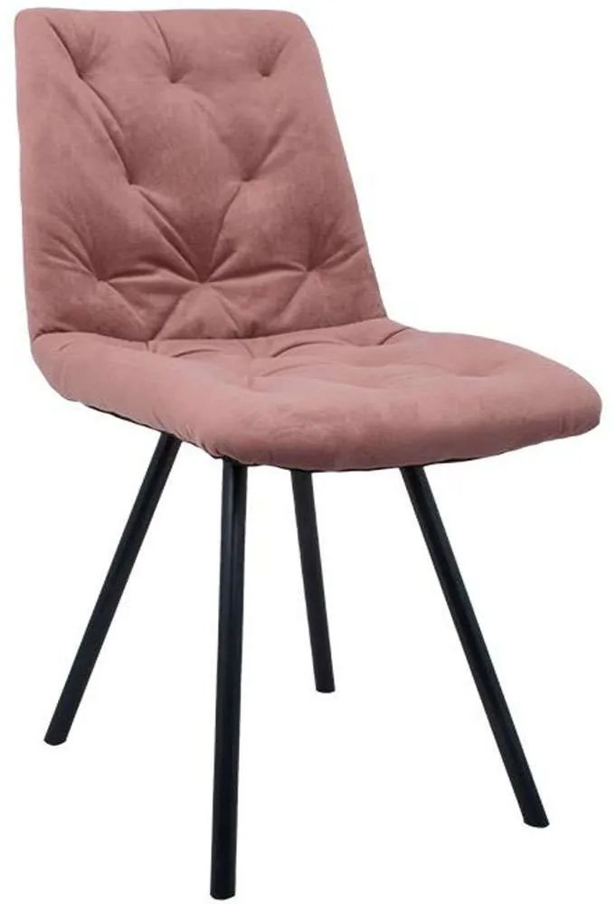Καρέκλα 093-124-132 59x46x85cm Pink Velvet, Metal