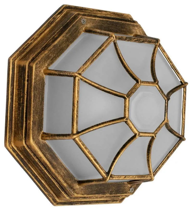 Φωτιστικό Οροφής - Πλαφονιέρα Ruby 00913 1xE27 27x27x12cm Bronze GloboStar