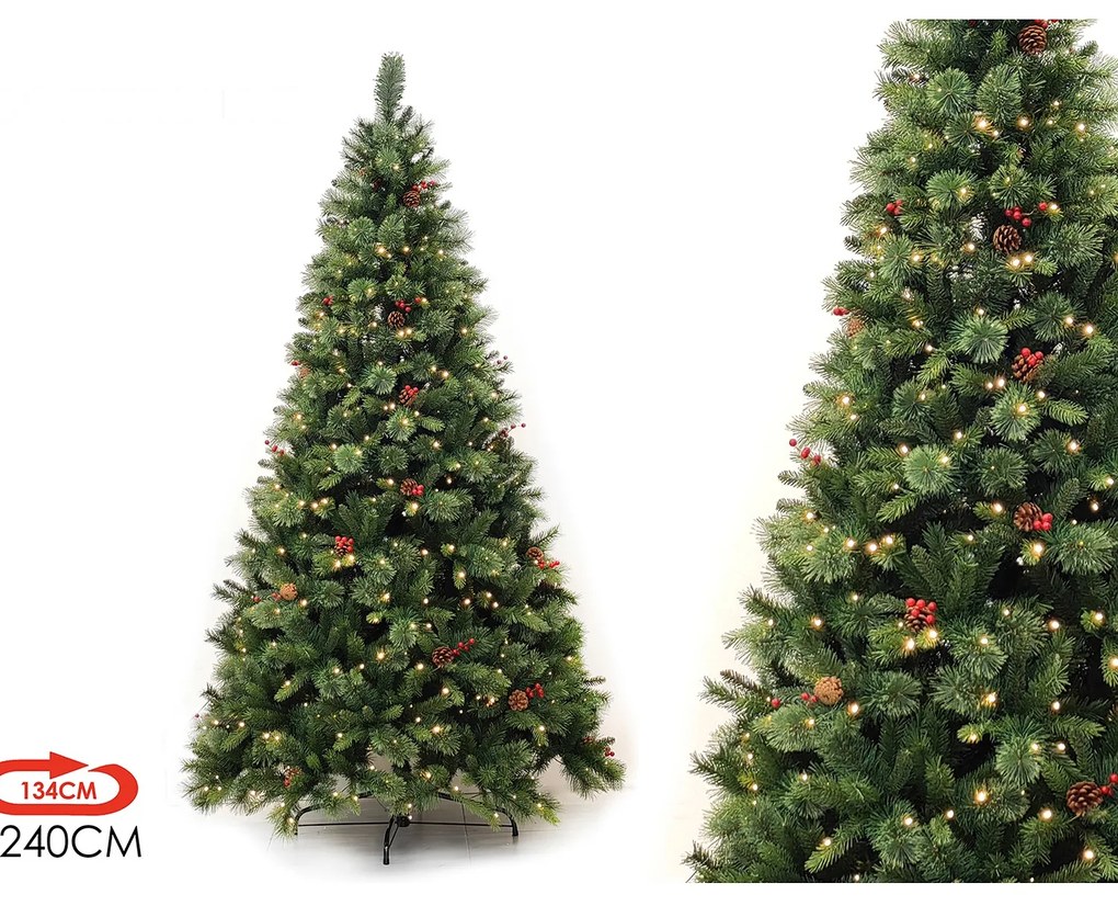 Χριστουγεννιάτικο Δέντρο Sirin PVC/PP/PE Με 600 LED 240cm