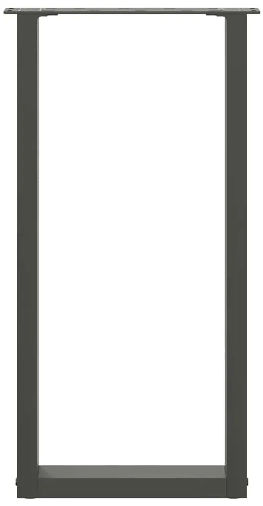 vidaXL Πόδια Κονσόλας 2 τεμ. σε σχήμα U, Ανθρακί 28x(72-73) εκ. από Ατσάλι