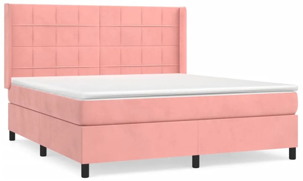 ΚΡΕΒΑΤΙ BOXSPRING ΜΕ ΣΤΡΩΜΑ ΡΟΖ 160X200 ΕΚ. ΒΕΛΟΥΔΙΝΟ 3132692