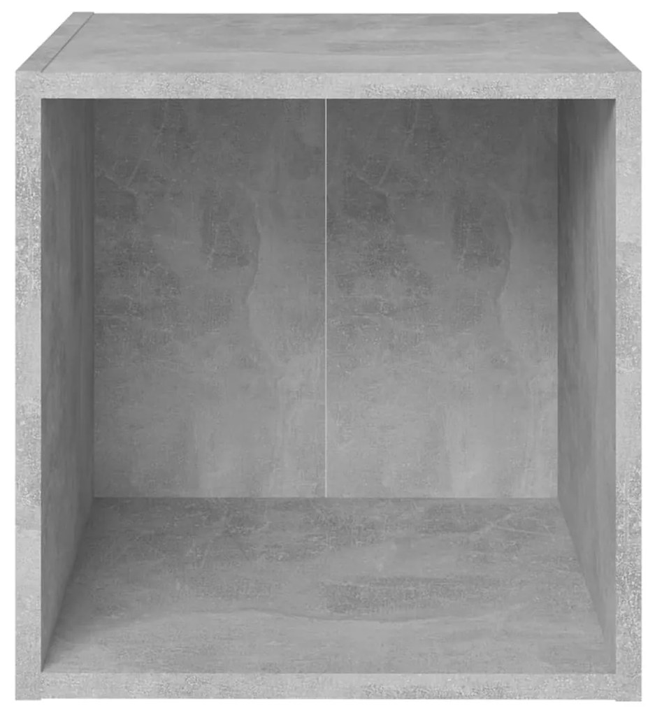 Έπιπλα Τηλεόρασης 4 τεμ. Γκρι Σκυροδ. 37x35x37 εκ. Επεξ. Ξύλο 805512