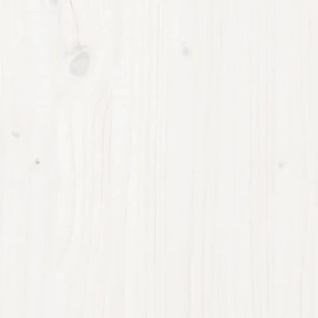 vidaXL Ζαρντινιέρα Λευκή 107 x 107 x 27 εκ. από Μασίφ Ξύλο Πεύκου
