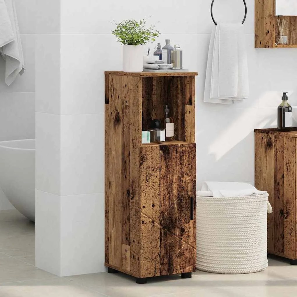vidaXL Ντουλάπι Μπάνιου Παλαιό ξύλο 30 x 35 x 95 εκ Επεξεργασμένο ξύλο
