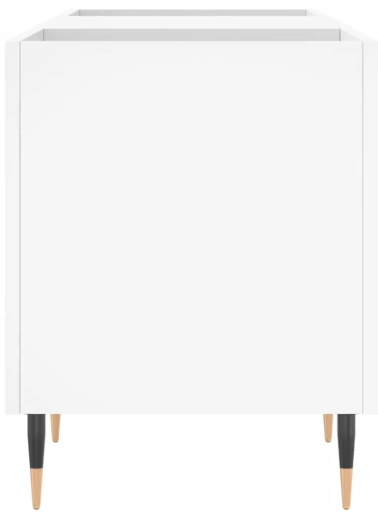 vidaXL Δισκοθήκη Λευκή 121 x 38 x 48 εκ. Επεξεργασμένο Ξύλο
