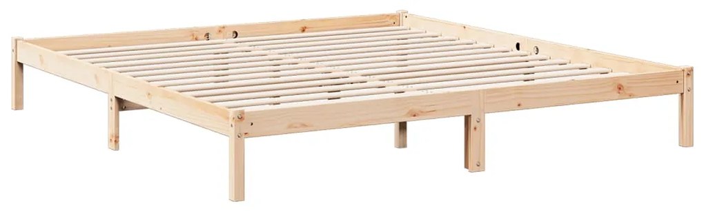 vidaXL Πλαίσιο Κρεβατιού Μακρύ Χωρίς Στρώμα 180x210 εκ Μασίφ Πεύκο