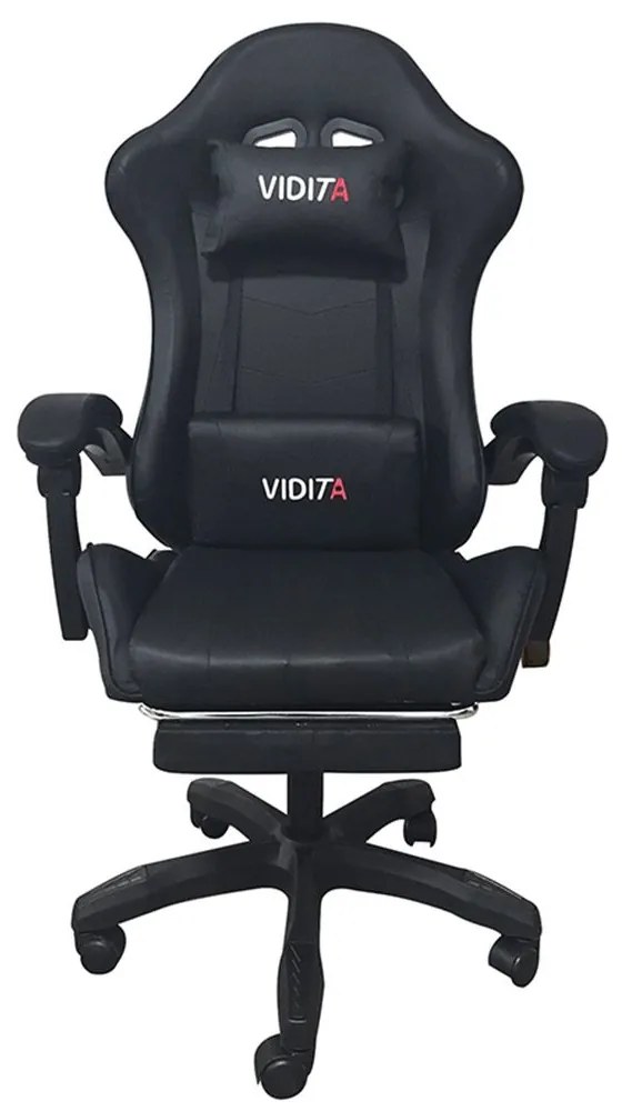 Πολυθρόνα Gaming Με Υποπόδιο A6060 01.0293 64x62x113-121cm Black Zita Plus