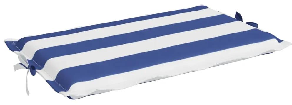 vidaXL Μαξιλάρι Ξαπλώστρας Μπλε & Λευκό Ριγέ από Ύφασμα Oxford