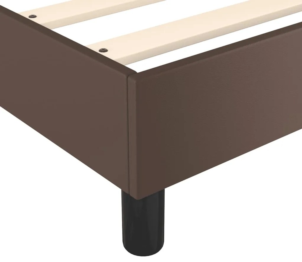 vidaXL Πλαίσιο Κρεβατιού Καφέ 140x200 εκ. από Συνθετικό Δέρμα