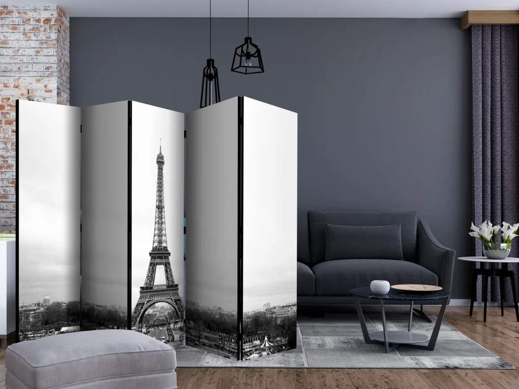 Διαχωριστικό με 5 τμήματα - Paris: black and white photography II [Room Dividers]