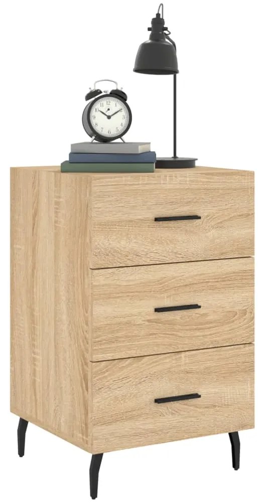 vidaXL Κομοδίνο Sonoma Δρυς 40 x 40 x 66 εκ. από Επεξεργασμένο Ξύλο