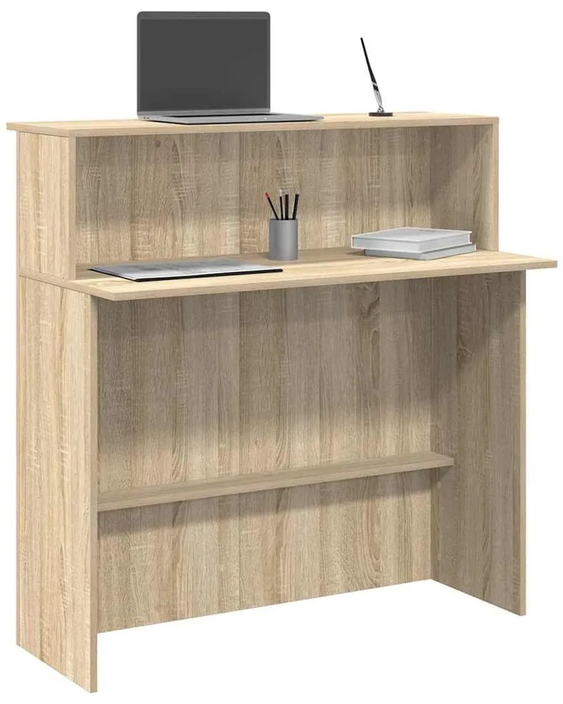 vidaXL Γραφείο υποδοχής Sonoma Δρυς 100x50x103,5εκ. Επεξεργασμένο Ξύλο