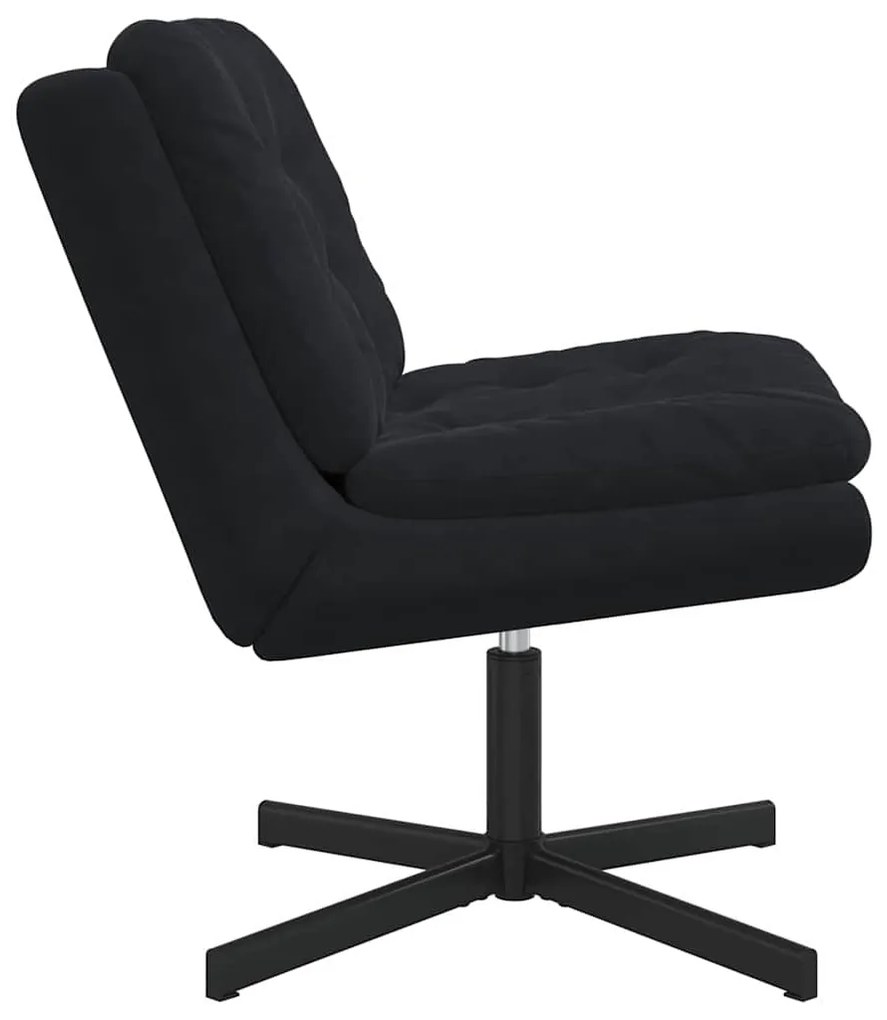 vidaXL Γυριστή Χαλαρωτική Καρέκλα Μαύρο 63 x 75 x 76 εκ Βελούδο