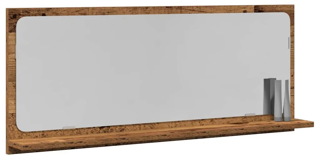 vidaXL Ράφι Καθρέφτη Παλιό Ξύλο 90 x 10.5 x 37 cm Επεξεργασμένο ξύλο
