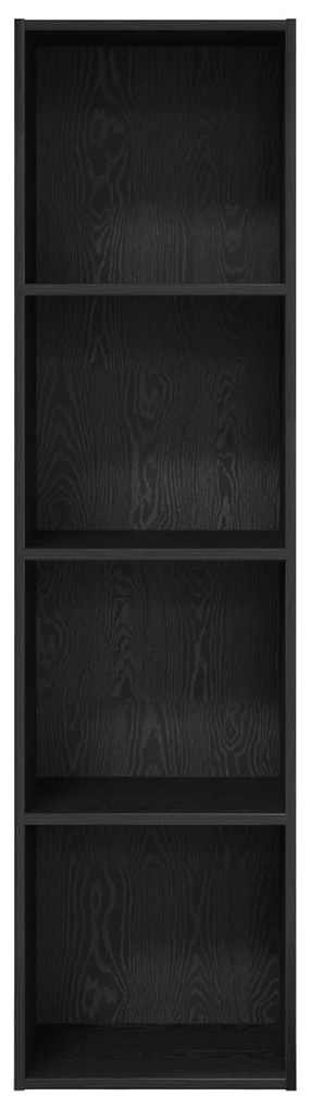 vidaXL Βιβλιοθήκη Μαύρη δρυς 40 x 30 x 152 εκ. Επεξεργασμένο ξύλο