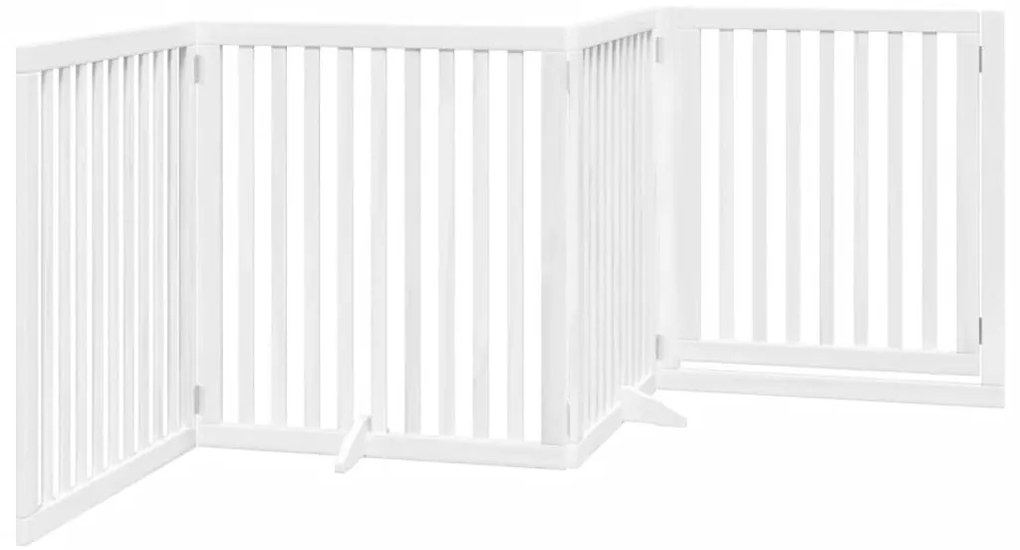 vidaXL Διαχωριστικό Σκύλων/Πόρτα Πτυσσόμενο 4 Πάνελ 320εκ. Ξύλο Λεύκας