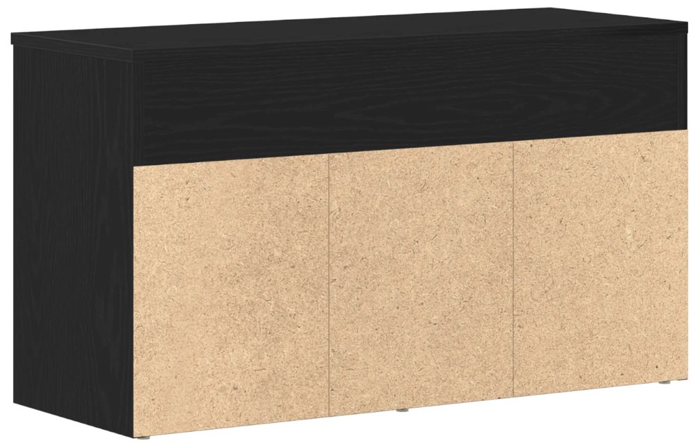 vidaXL Παγκάκι Μαύρο Δρύς 60x30x45 εκ. Φτιαγμένο από Μηχανικά Ξύλα