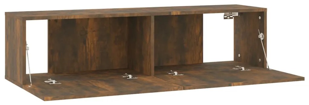 vidaXL Έπιπλο Τηλεόρασης Τοίχου Καπνιστή Δρυς 120x30x30 εκ. Επεξ. Ξύλο