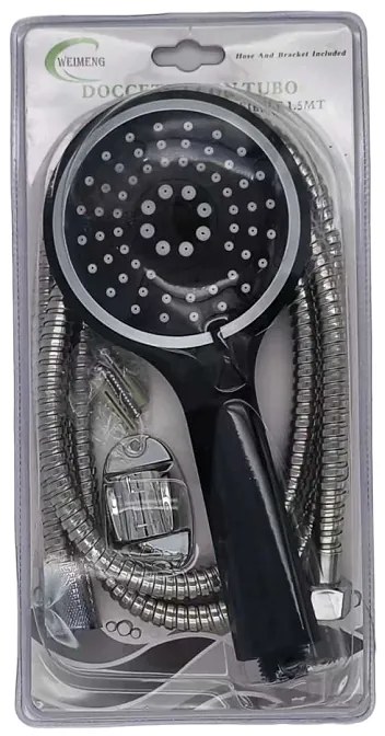 Τηλέφωνο ντους με σπιράλ και επιλογές πίεσης - 1.5m - Black - 088052