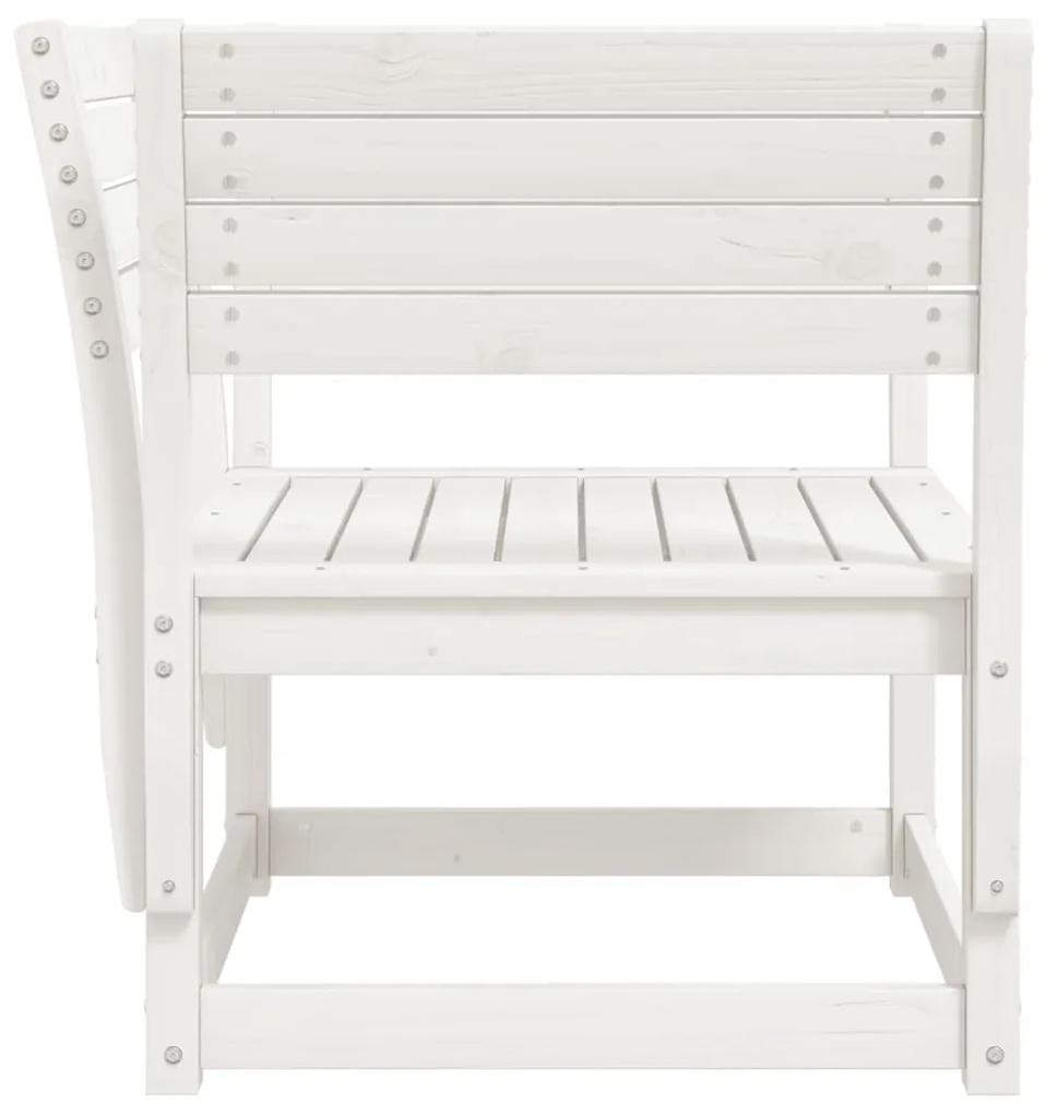 vidaXL Καρέκλα Κήπου Λευκή από Μασίφ Ξύλο Πεύκου