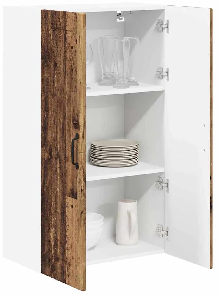 vidaXL Κρεμαστό ντουλάπι κουζίνας με ράφι Παλιό Ξύλο 60 x 31 x 100 εκ.