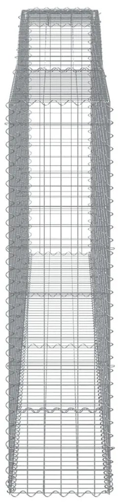 Συρματοκιβώτια Τοξωτά 5 τεμ. 400x50x180/200 εκ. Γαλβαν. Ατσάλι - Ασήμι