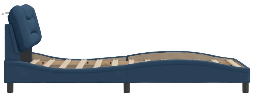 vidaXL Σκελετός Κρεβατιού Χωρίς Στρώμα Μπλε 80x200 εκ. Υφασμάτινο