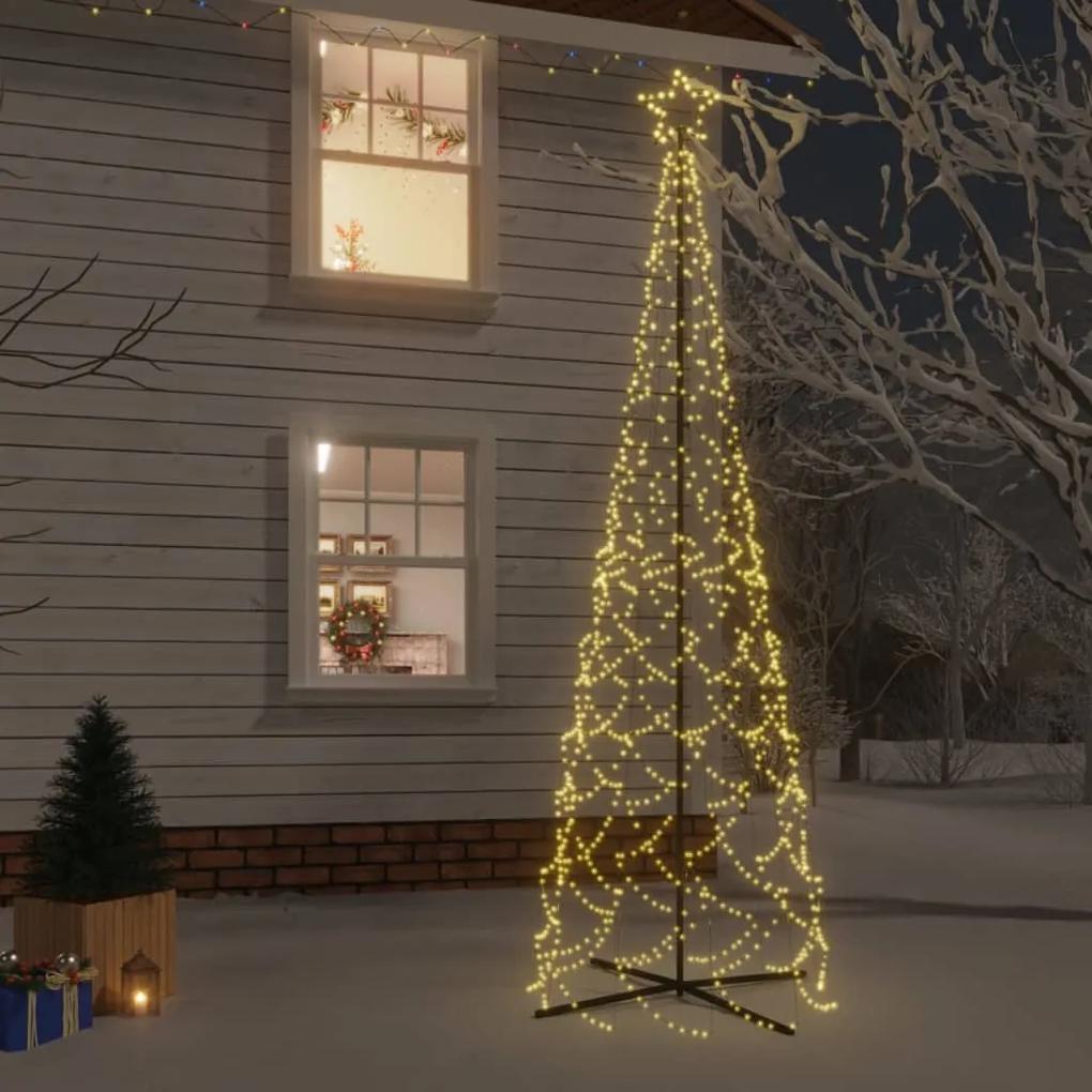 vidaXL Χριστουγεννιάτικο Δέντρο Κώνος 500 LED Θερμό Λευκό 100x300 εκ.