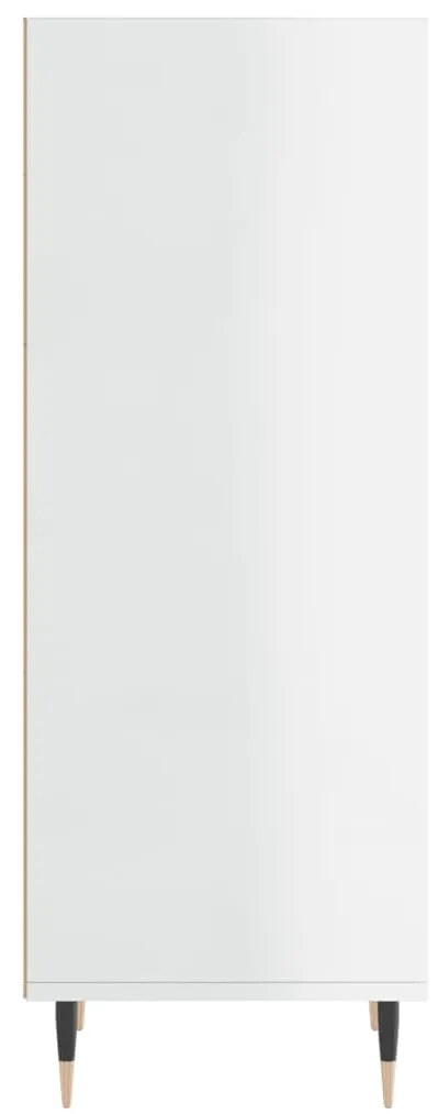 vidaXL Ντουλάπι Γυαλιστερό Λευκό 34,5 x 32,5 x 90 εκ. Επεξεργ. Ξύλο