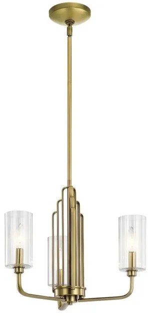 Πολυέλαιος Κρεμαστό Φωτιστικό 3xE14 Kimrose Quintiesse Elstead Lighting-QN-KIMROSE3-BNB-Ορείχαλκος QN-KIMROSE3-BNB