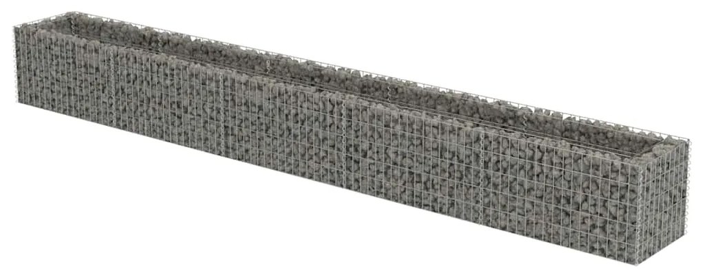 vidaXL Συρματοκιβώτιο-Γλάστρα Υπερυψωμένη 450x50x50 εκ. Γαλβ. Χάλυβας
