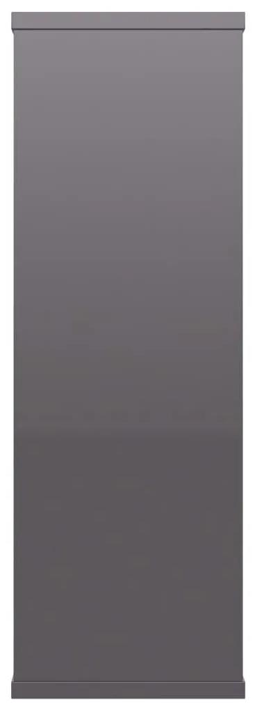 Ραφιέρα Τοίχου Γυαλιστερό Γκρι 104 x 20 x 58,5 εκ. Μοριοσανίδα - Γκρι