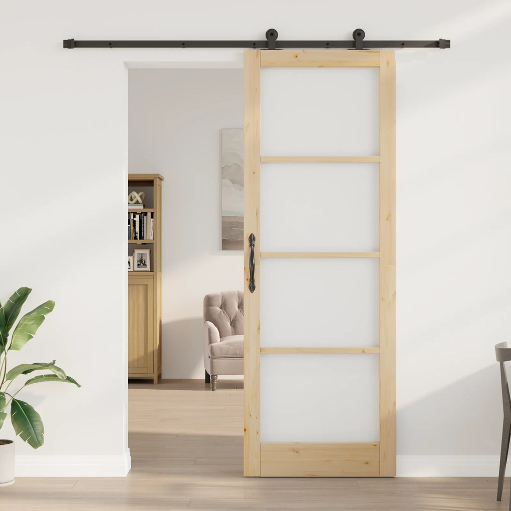 vidaXL Συρόμενη Πόρτα με Σετ Υλικών 'ORKDAL'83x232 cm