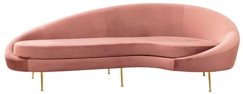 Καναπές 3θέσιος PWF-0574 αριστερή γωνία ύφασμα ροζ 255x120x85εκ Υλικό: Fabric:100%  POLYESTER  - BEEICH WOOD - CHPBOARD - PP 071-001363